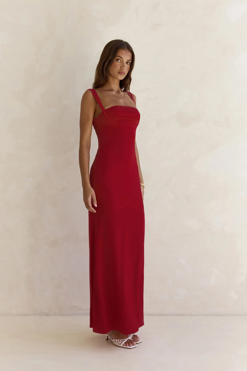 Spring In The Clouds Maxi Dress Burgundy