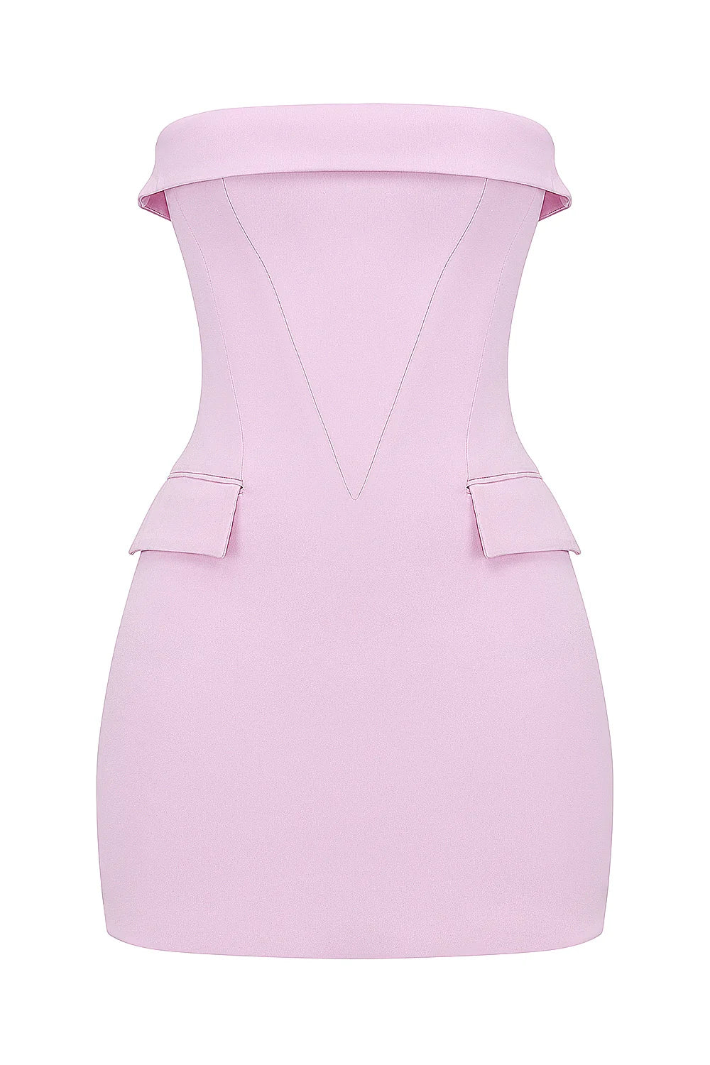 cotton candy strapless mini dress