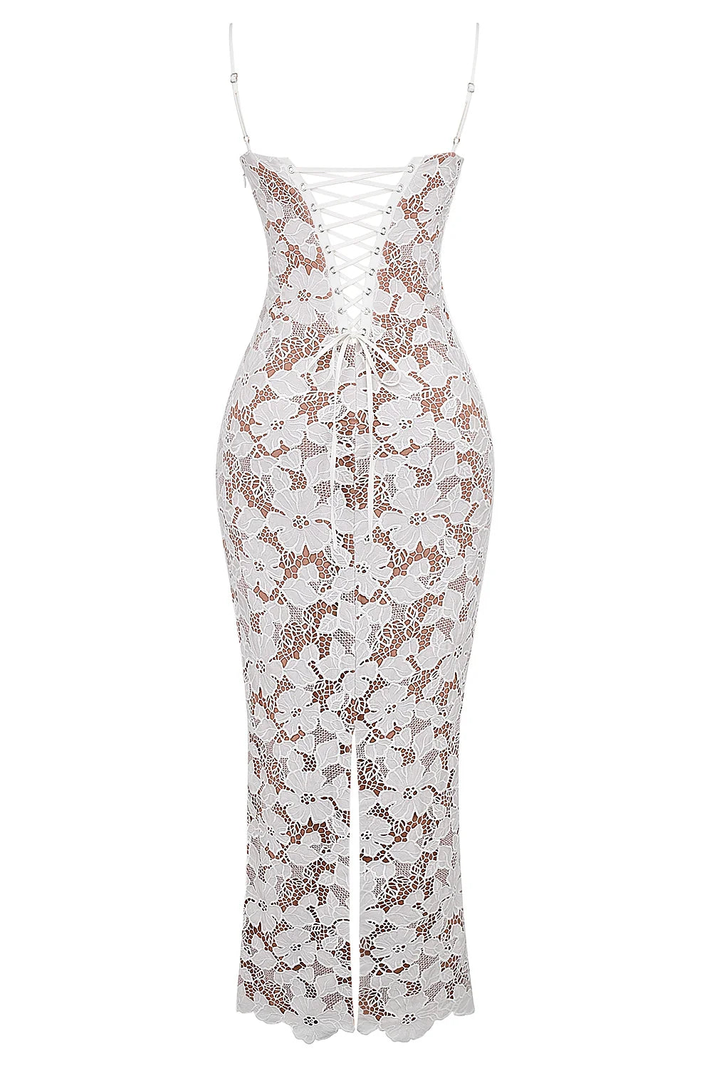 white floral embroidered maxi dress