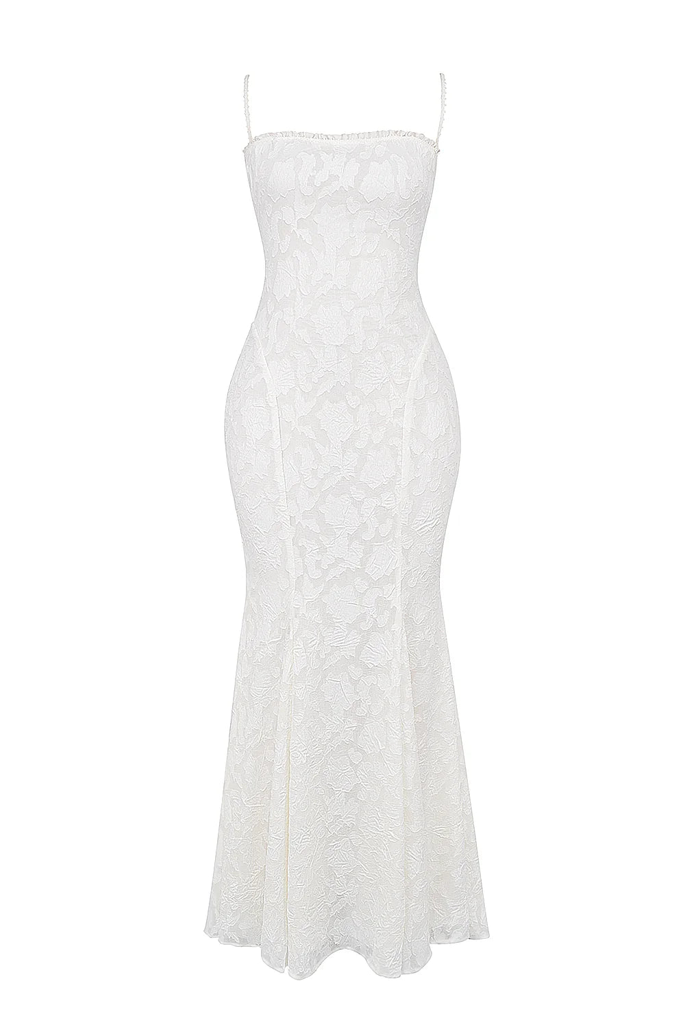 ivory lace up back maxi dress