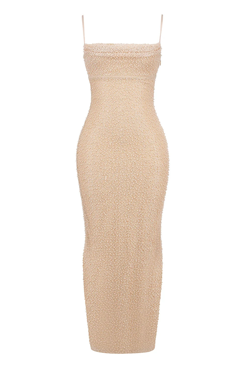 seapearl embellished maxi dress
