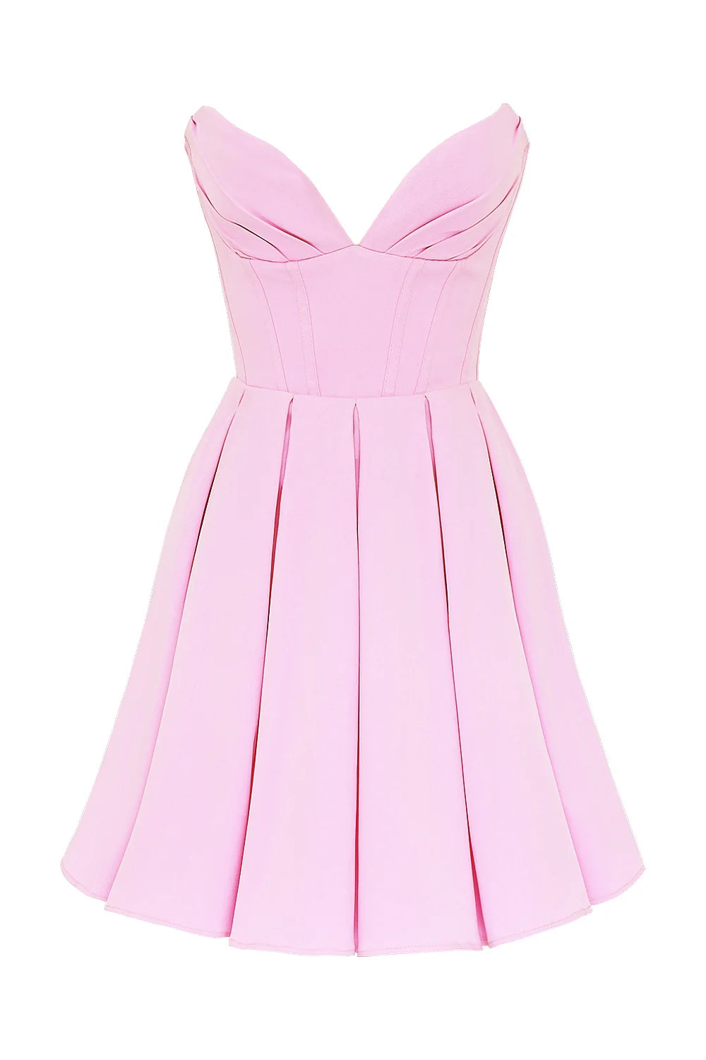 cotton candy twill strapless mini dress