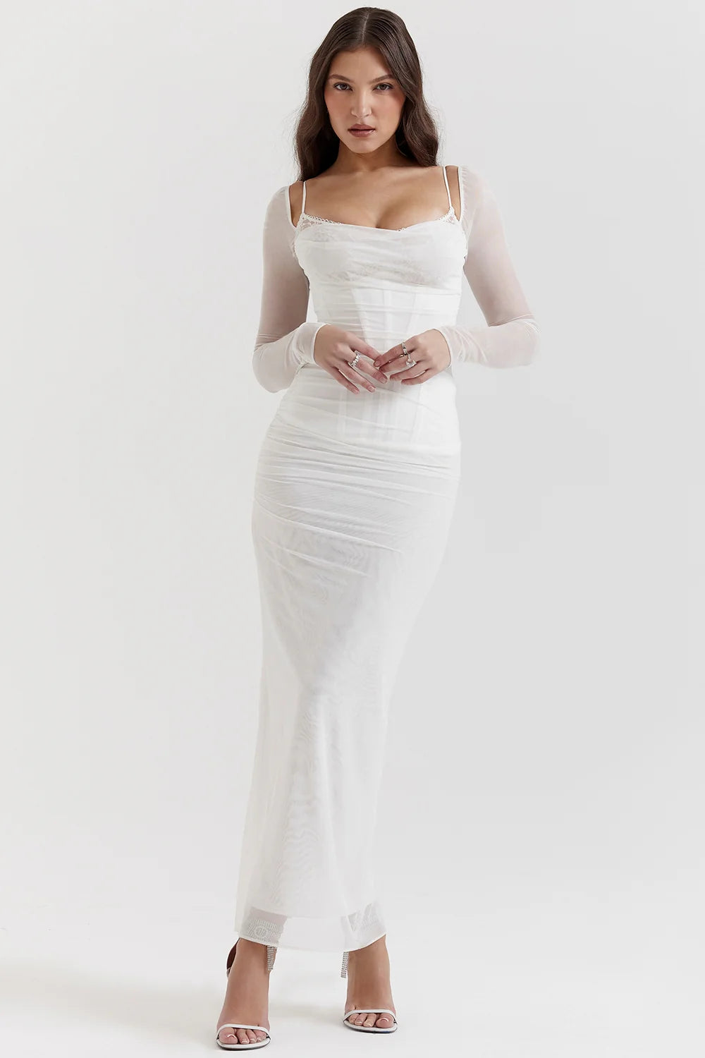 white maxi dress