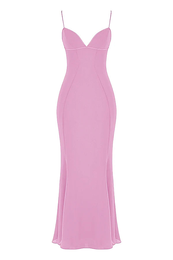 pink maxi dress