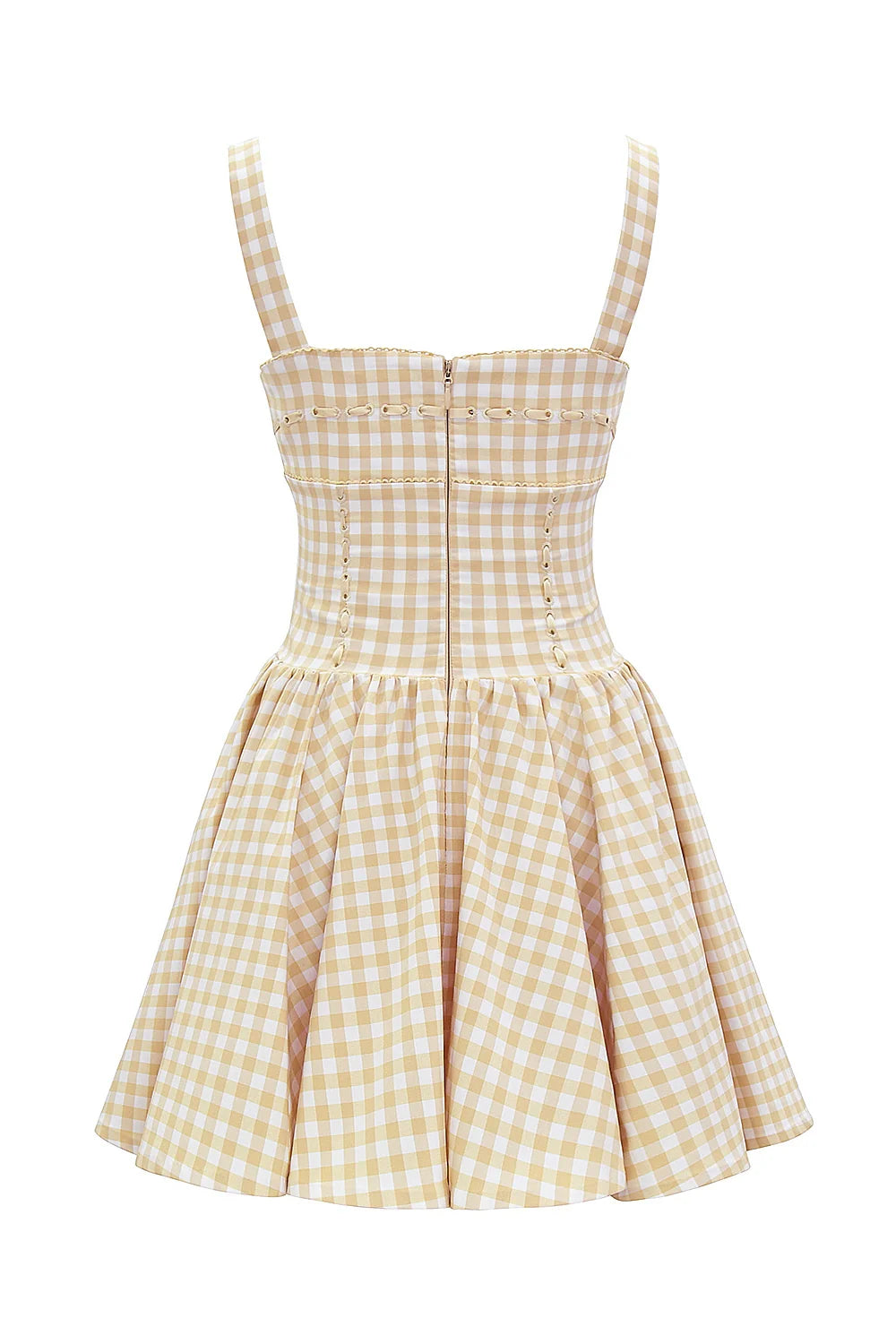 gingerbread gingham mini dress