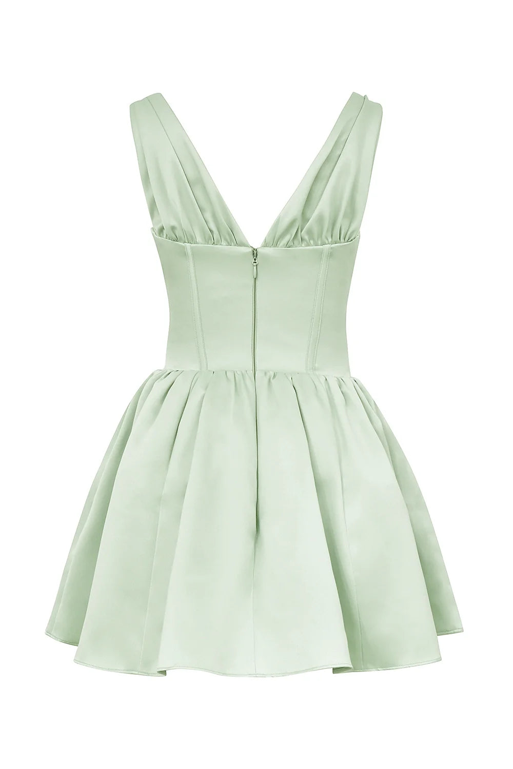 pistachio satin mini dress - sale