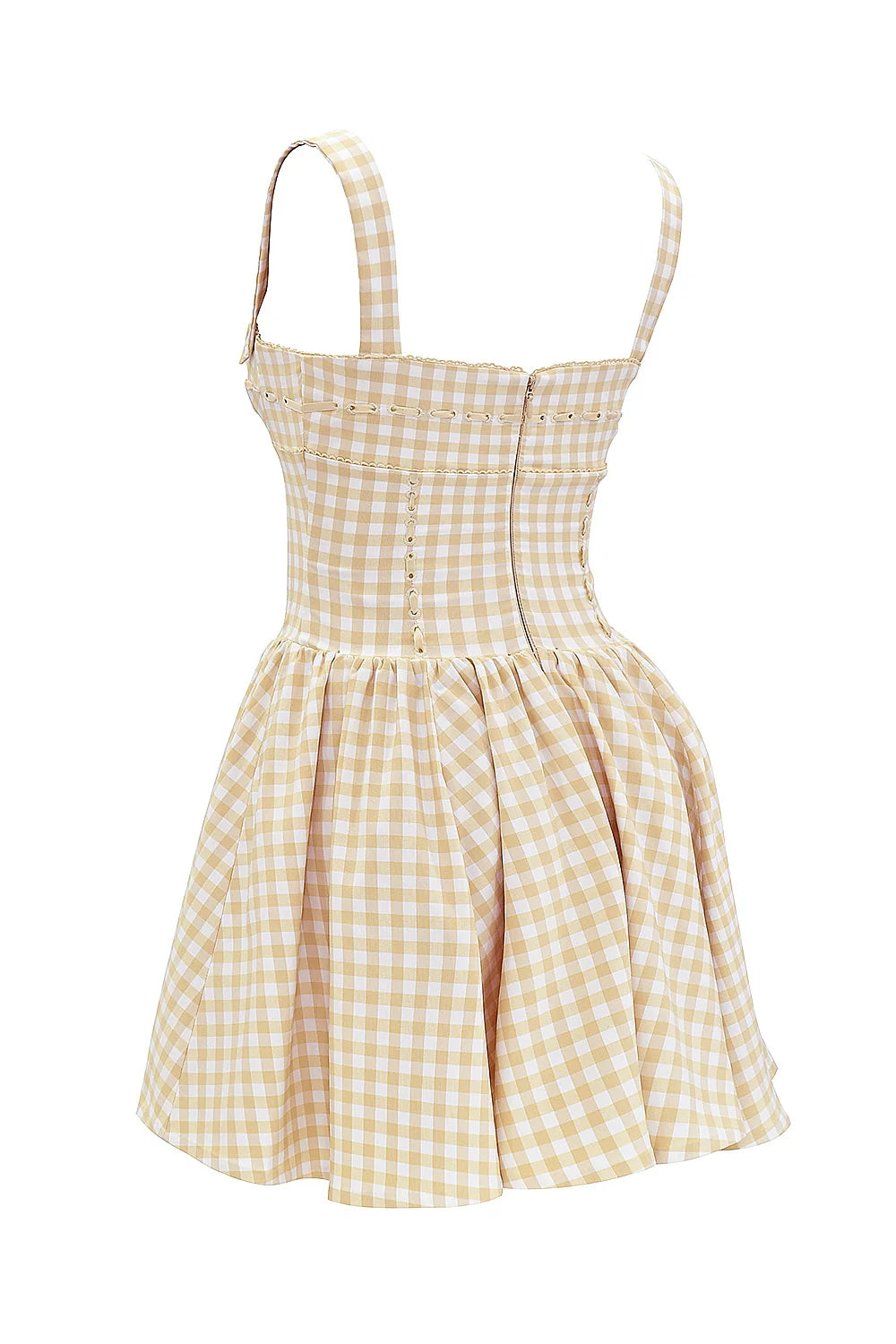 gingerbread gingham mini dress