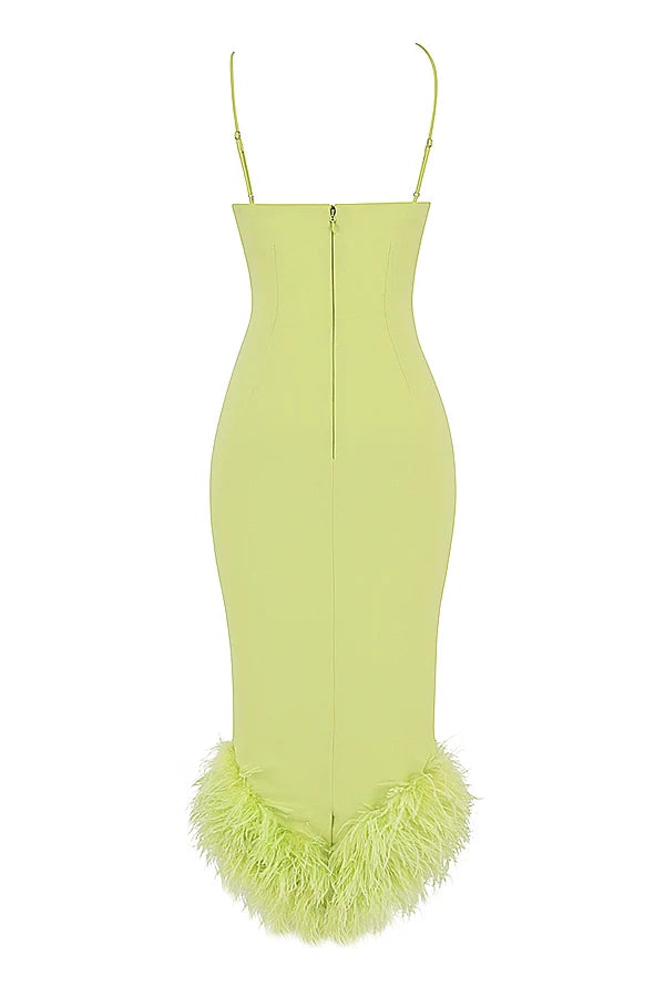 lime midi dress