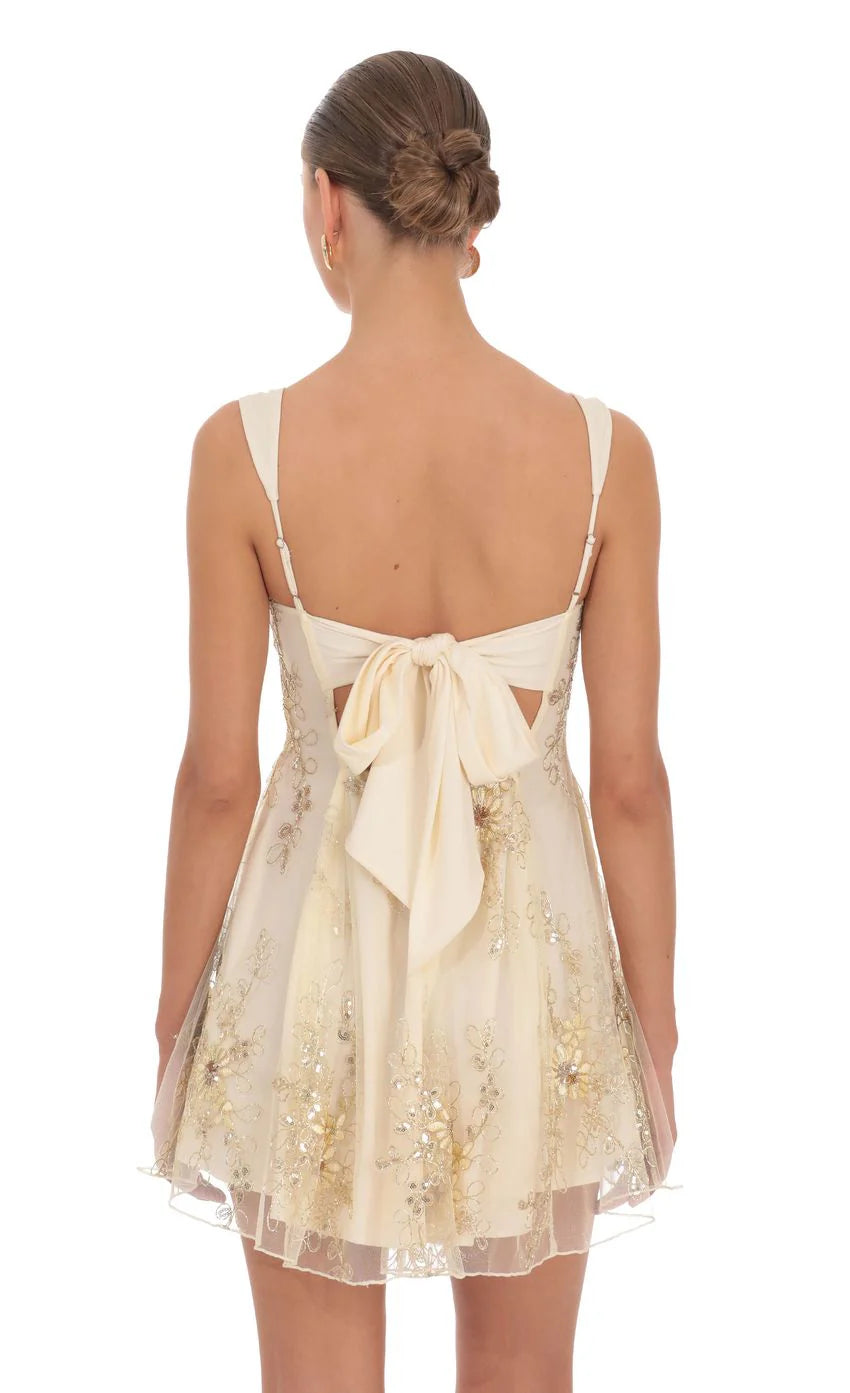 Maya Embellished Mini Dress