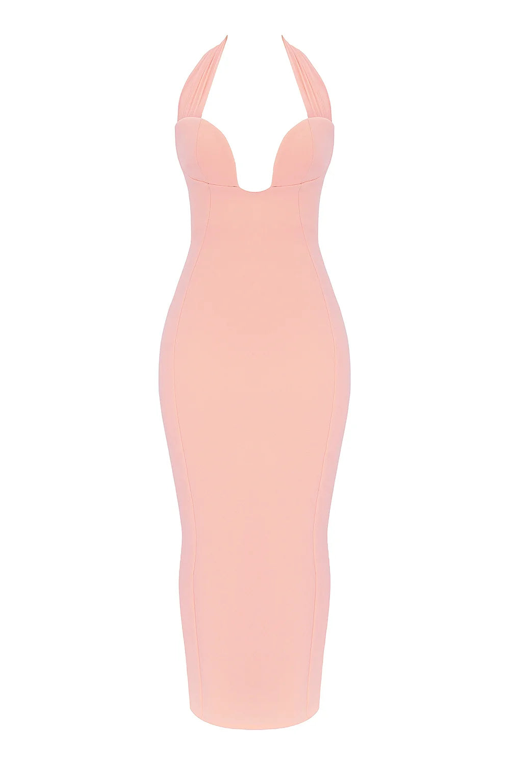 sorbet crepe halter maxi dress