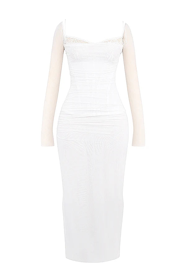 white maxi dress