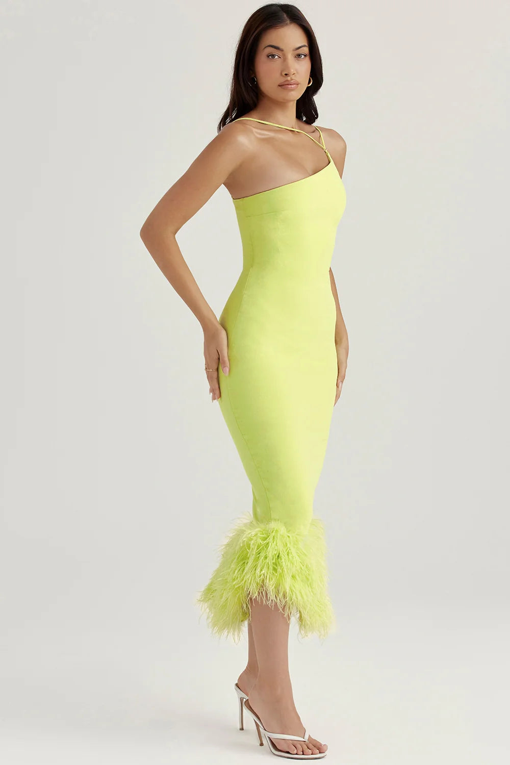 lime midi dress