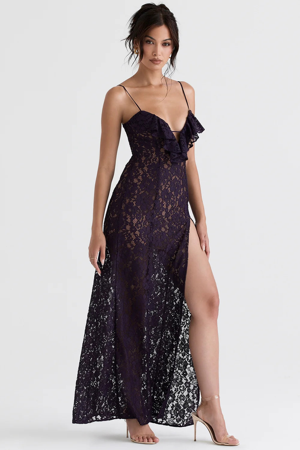 night shade lace maxi dress