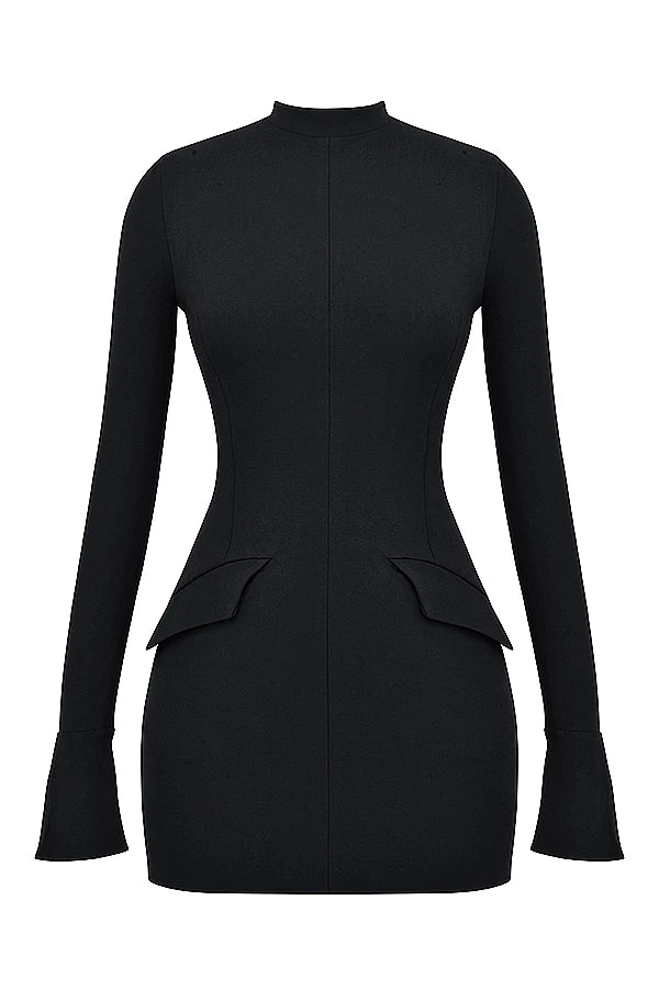 black mini dress