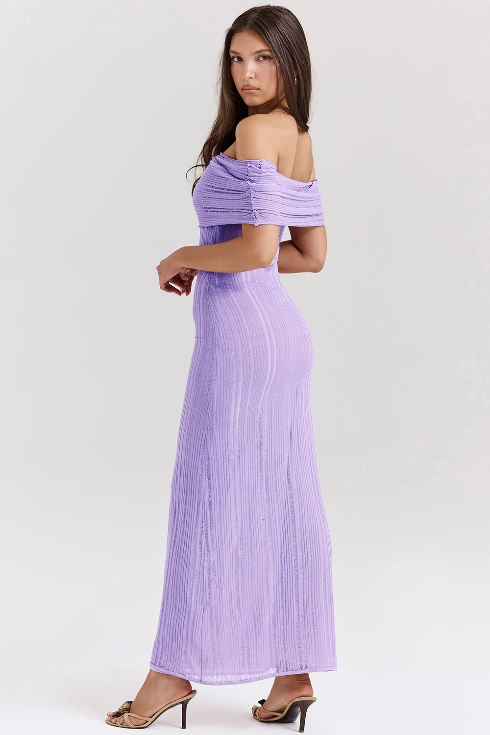 orchid ladder knit maxi dress - sale