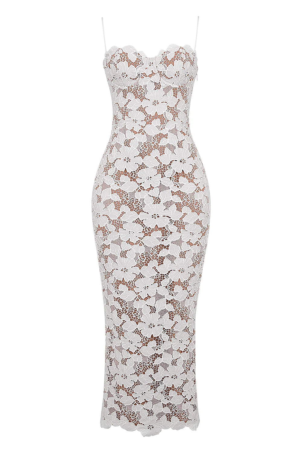 white floral embroidered maxi dress
