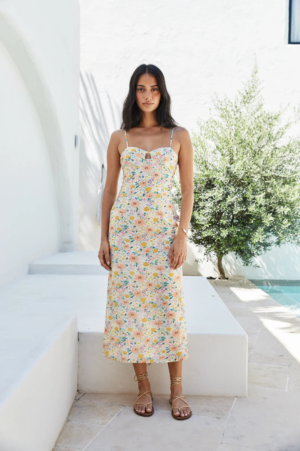 Sunset Promises Midi Dress Orange