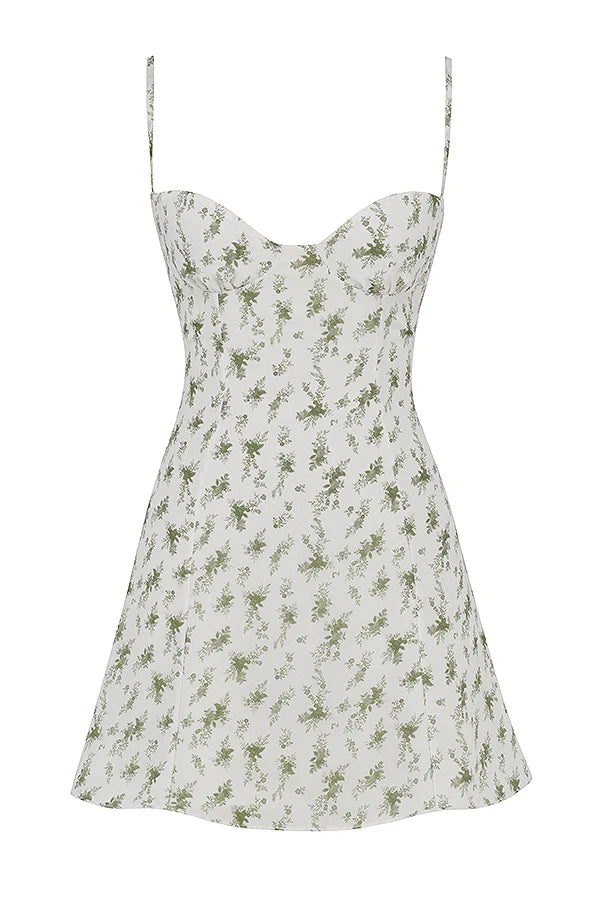 garden print mini dress