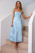 Stay Longer Midi Dress Blue