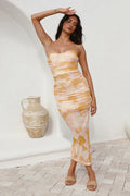 Starlight Chaser Midi Dress Yellow