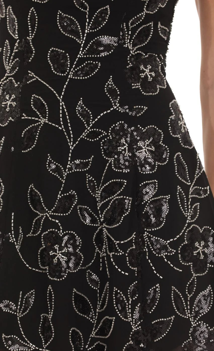 Gia Embellished Mini Dress in Black