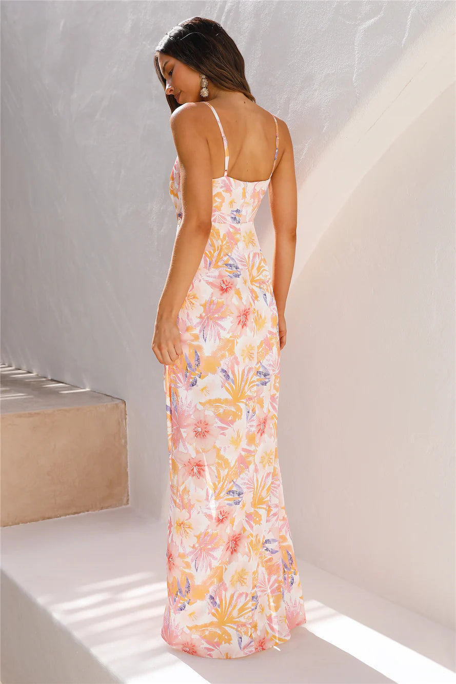 HELLO MOLLY Slow Sun Kissed Days Maxi Dress Orange