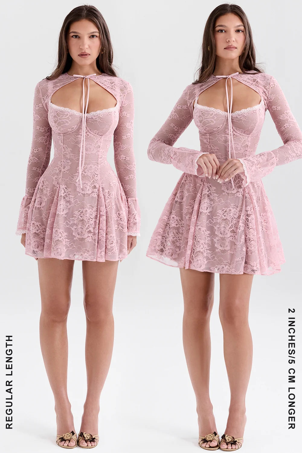 perfectly pink lace mini dress