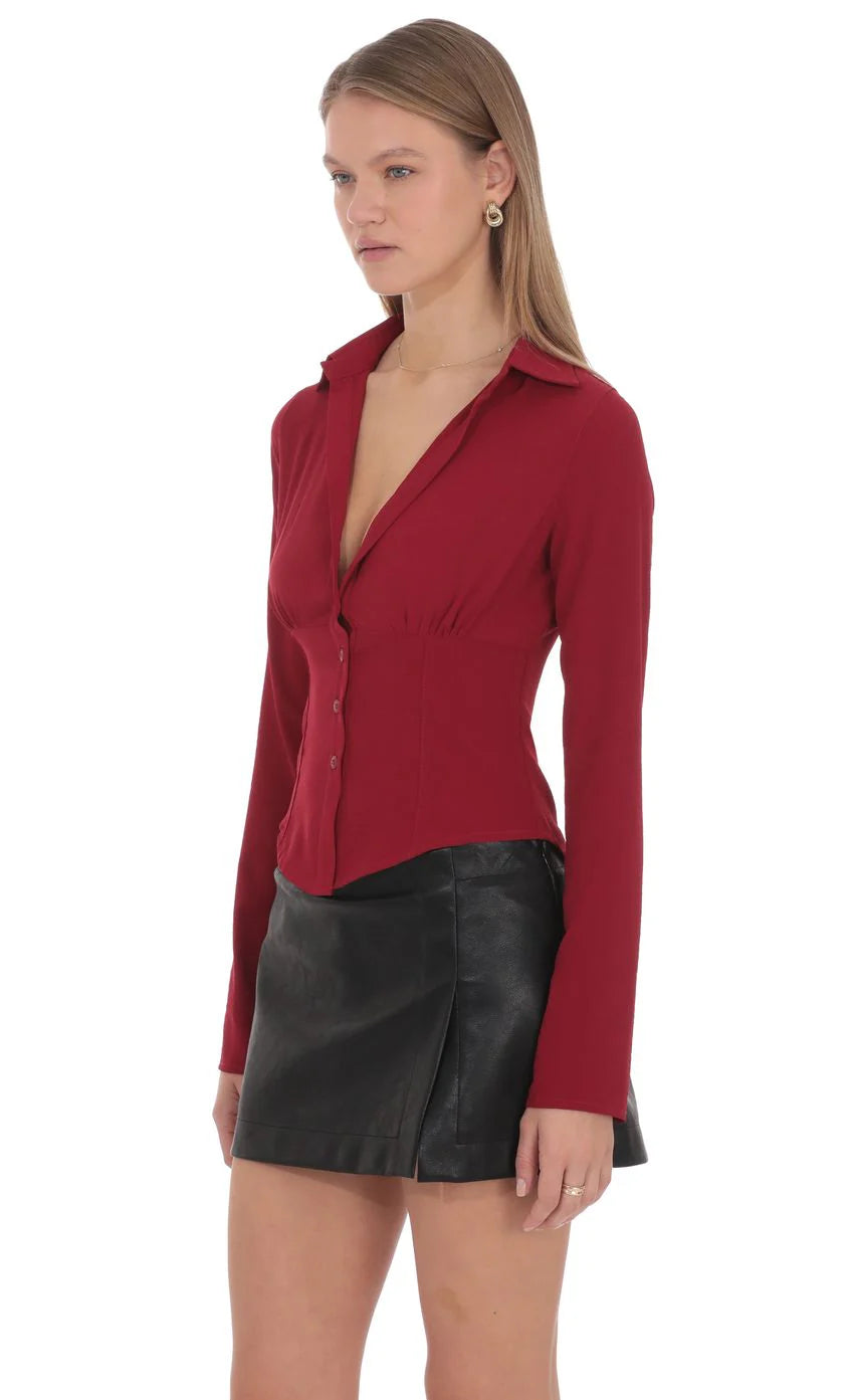 Evelyn Top in Red