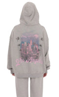 Los Angeles Fleece Hoodie in Grey
