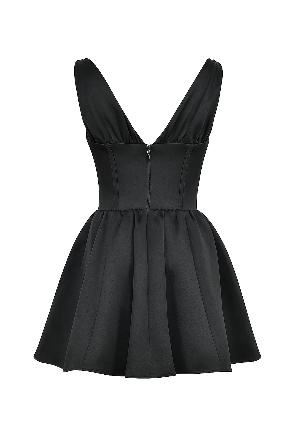 black satin mini dress - sale