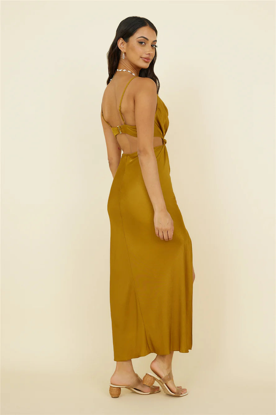Artemis Midi Dress Brown