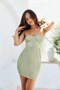 Lucky Love Strapless Mini Dress Green