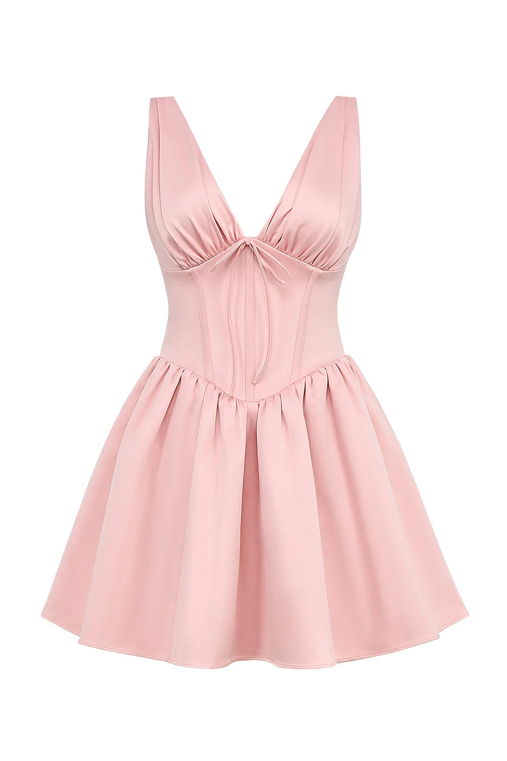 powder pink satin mini dress - sale