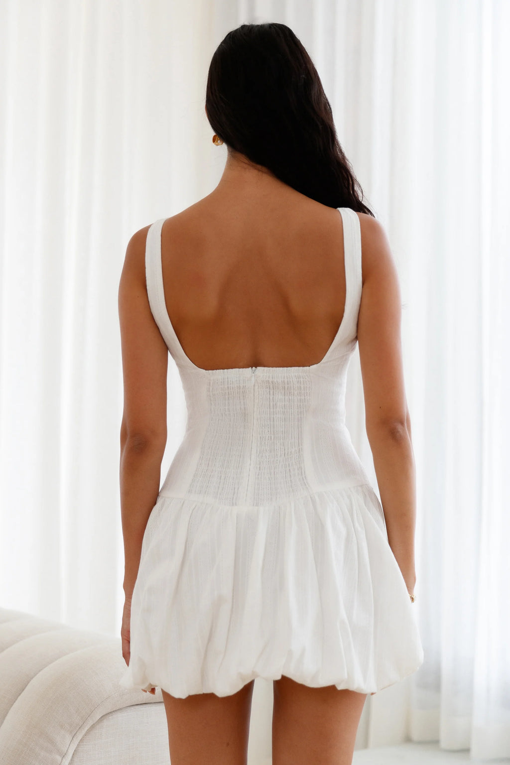 Dainty Style Mini Dress White