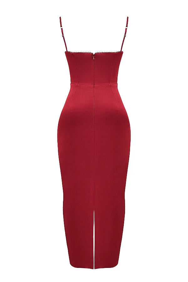 ruby corset maxi dress