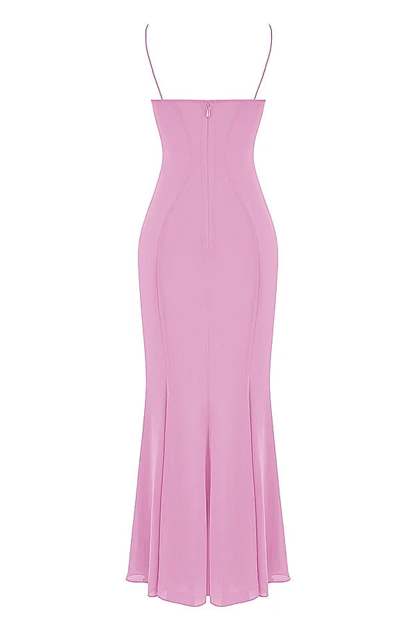 pink maxi dress