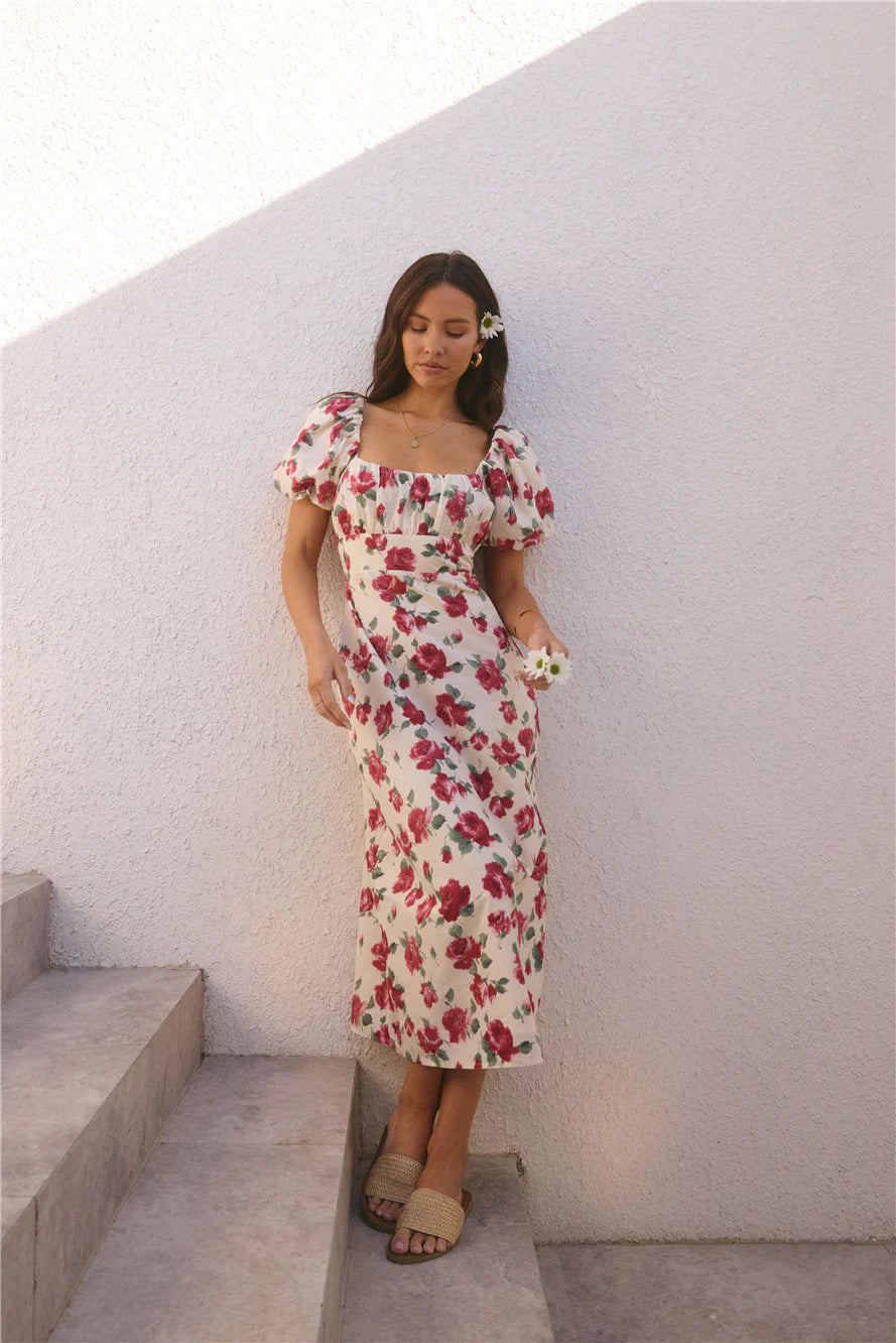 Rosalie Midi Dress Pink
