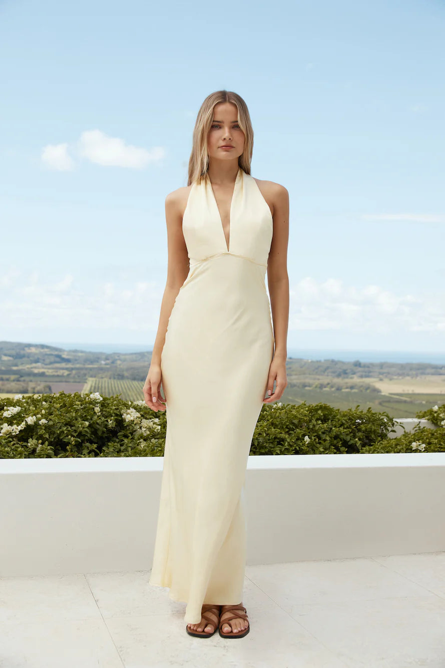 Harmony in Bloom Maxi Dress Yellow