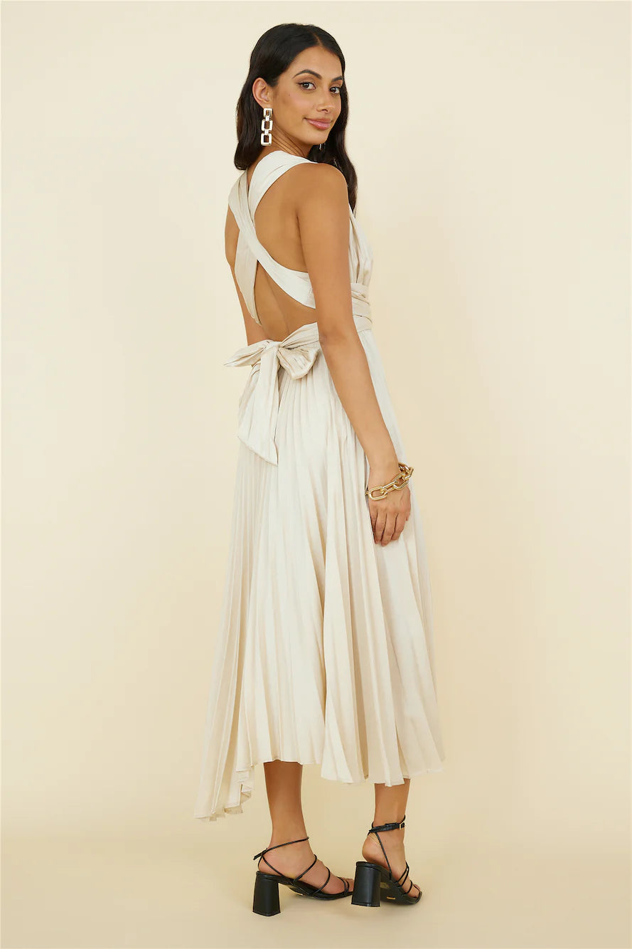 Florentina Midi Dress Champagne