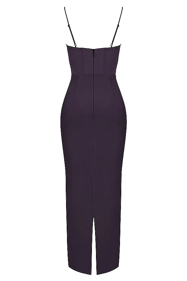 night shade corset maxi dress