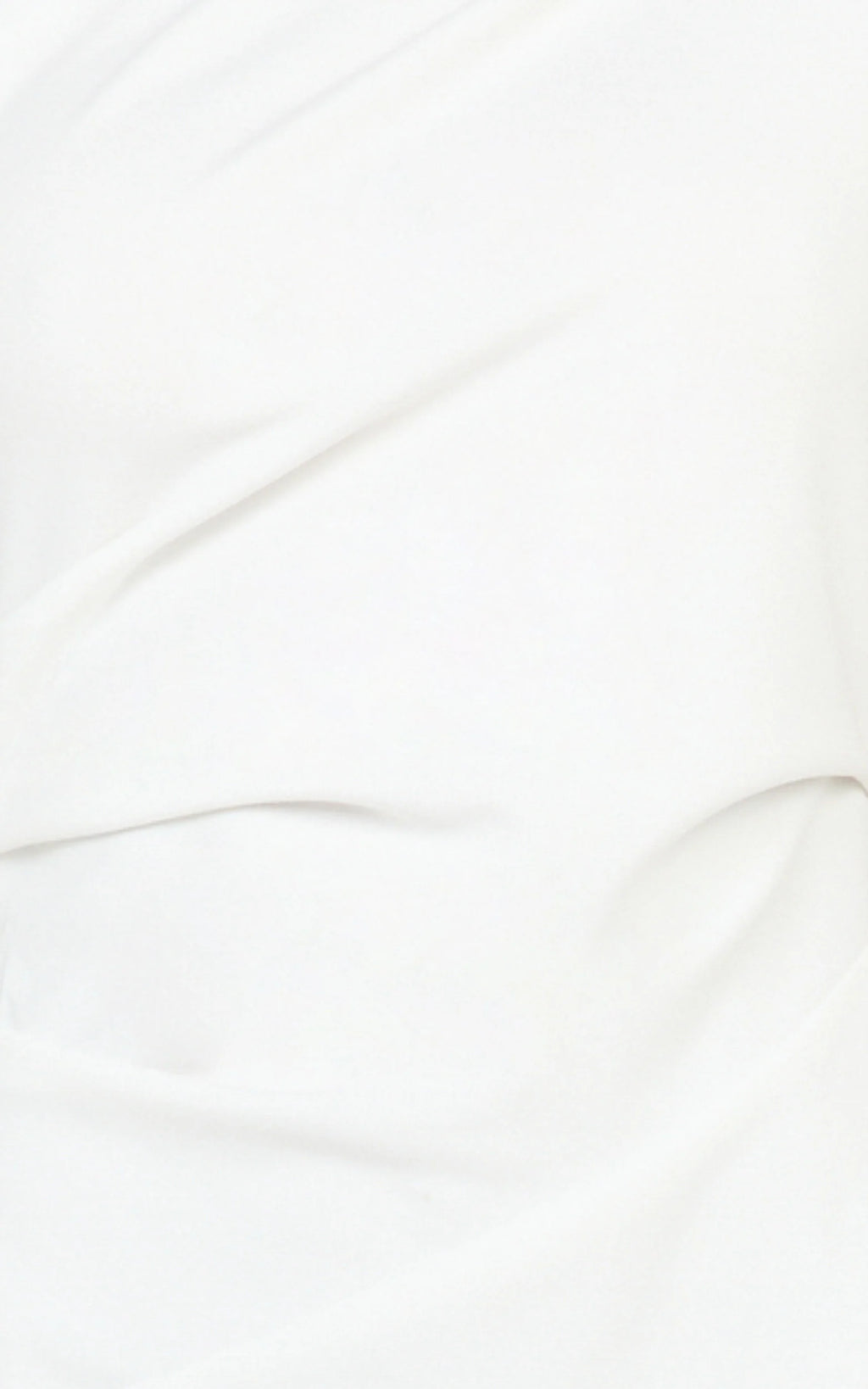 Visenta Midi Dress - Asymmetrical Sleeve Dress in White