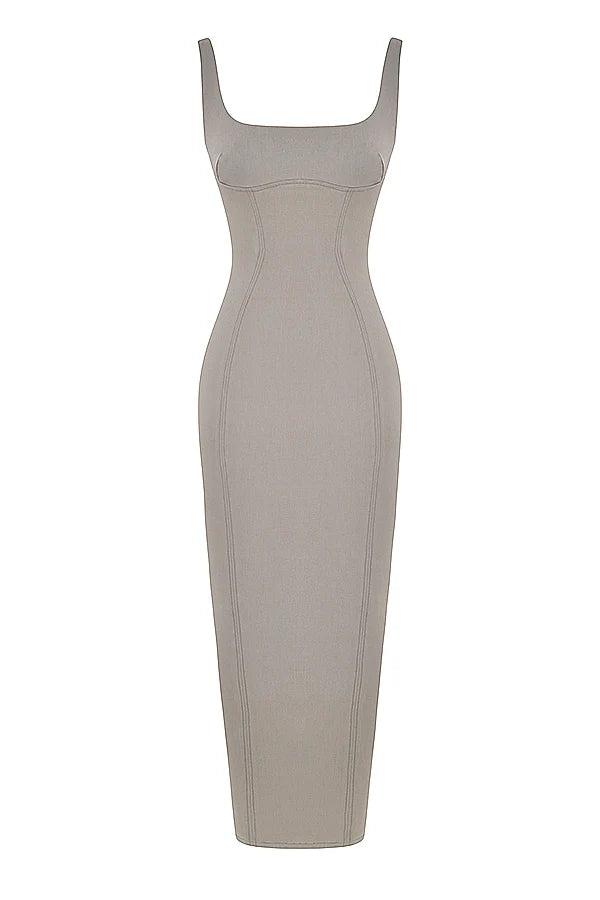 smoke bodycon maxi dress