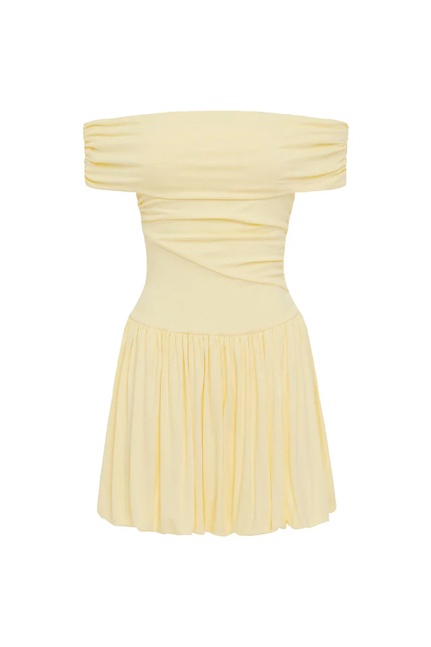 MANALLA MINI DRESS - LEMON