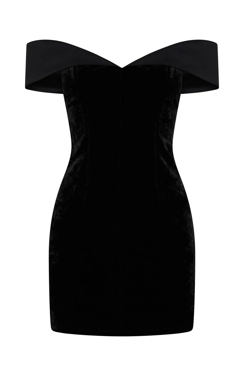 Let's Get Loud Off Shoulder Mini Dress Black