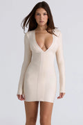 vanilla long sleeve bandage mini dress