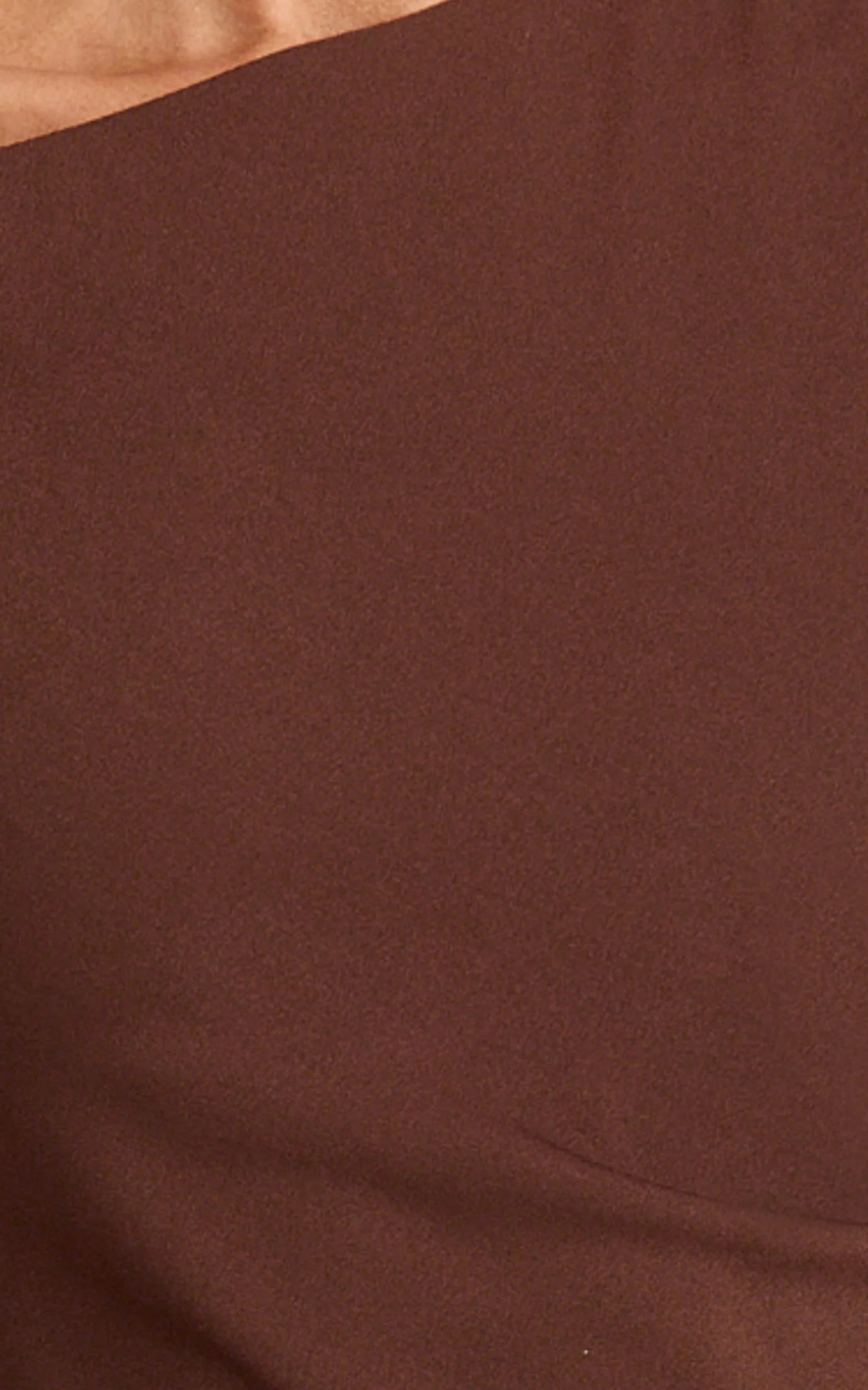 Vilma Mini Dress - One Shoulder Bodycon Dress in Chocolate