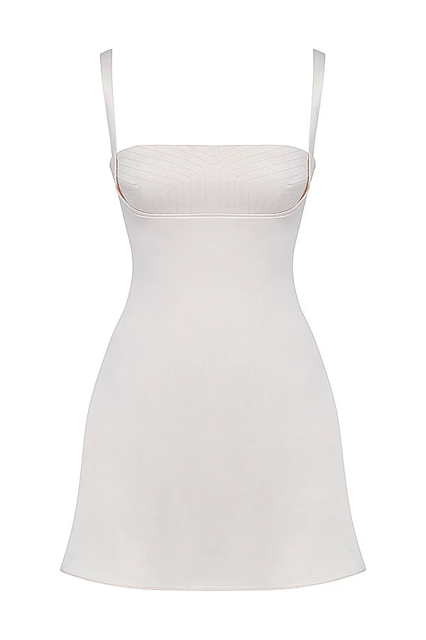 vintage cream mini dress