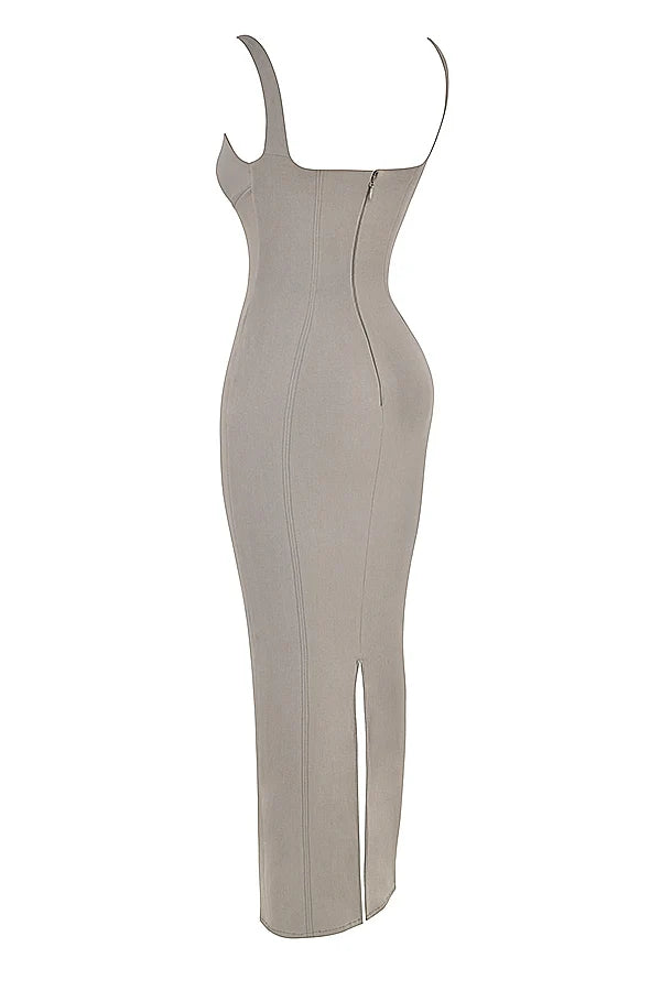 smoke bodycon maxi dress
