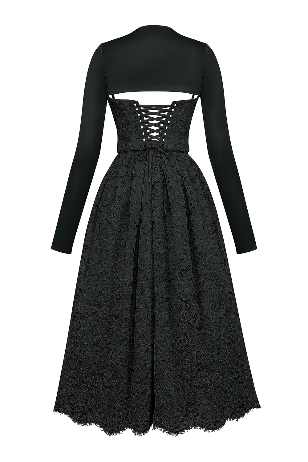 black lace corset, skirt and bolero - sale