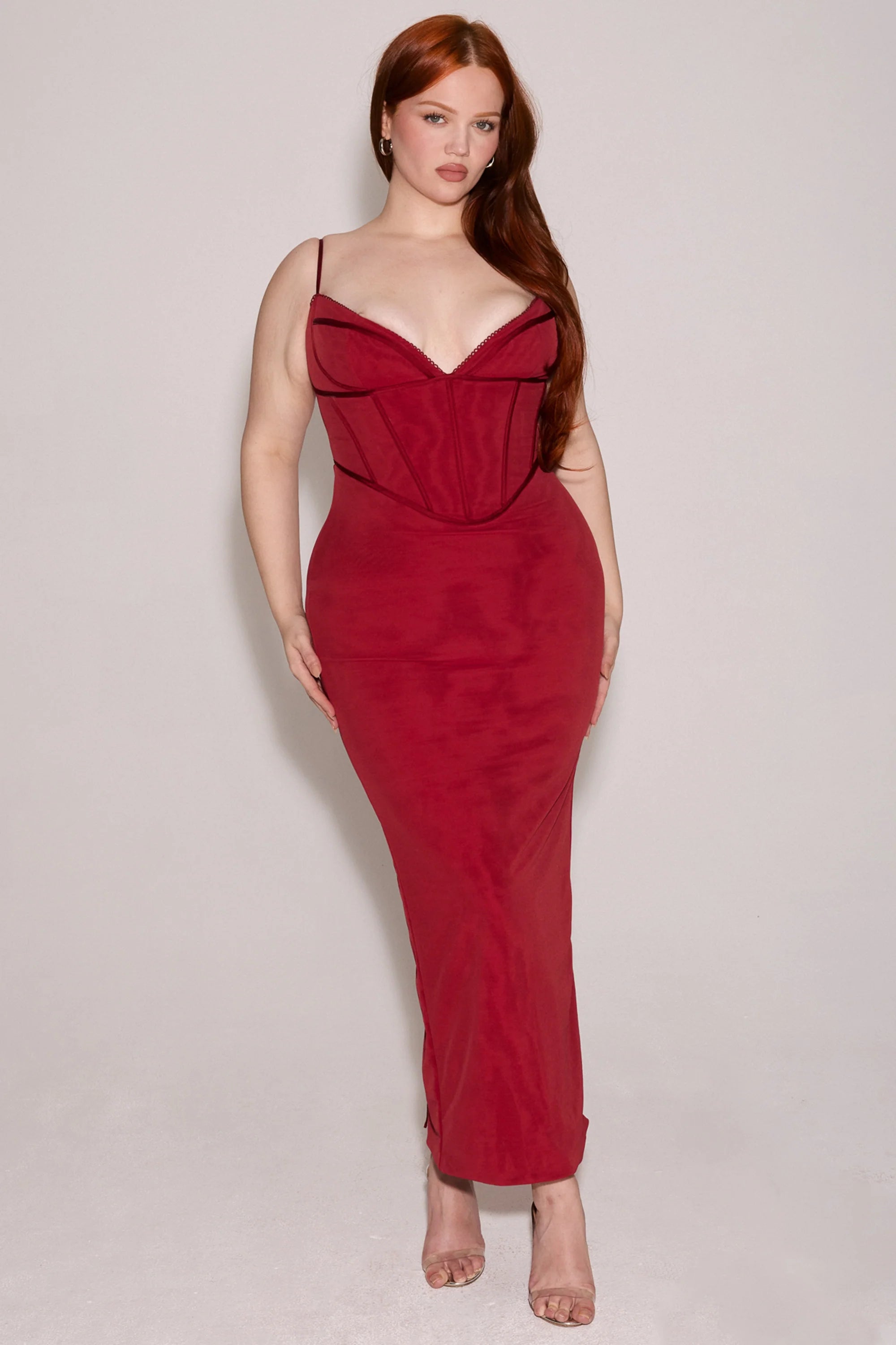 wine mesh bodycon maxi dress